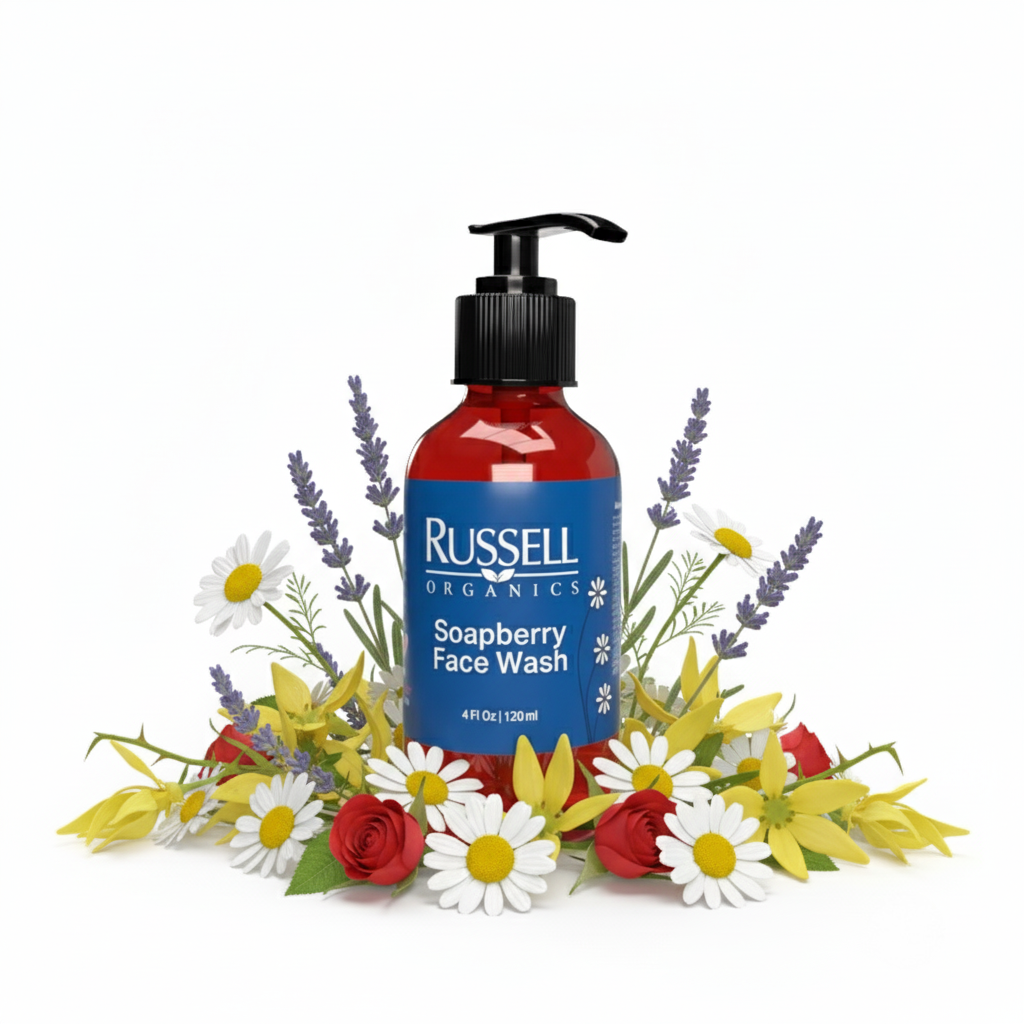 Soapberry Face wash by Russell Organics