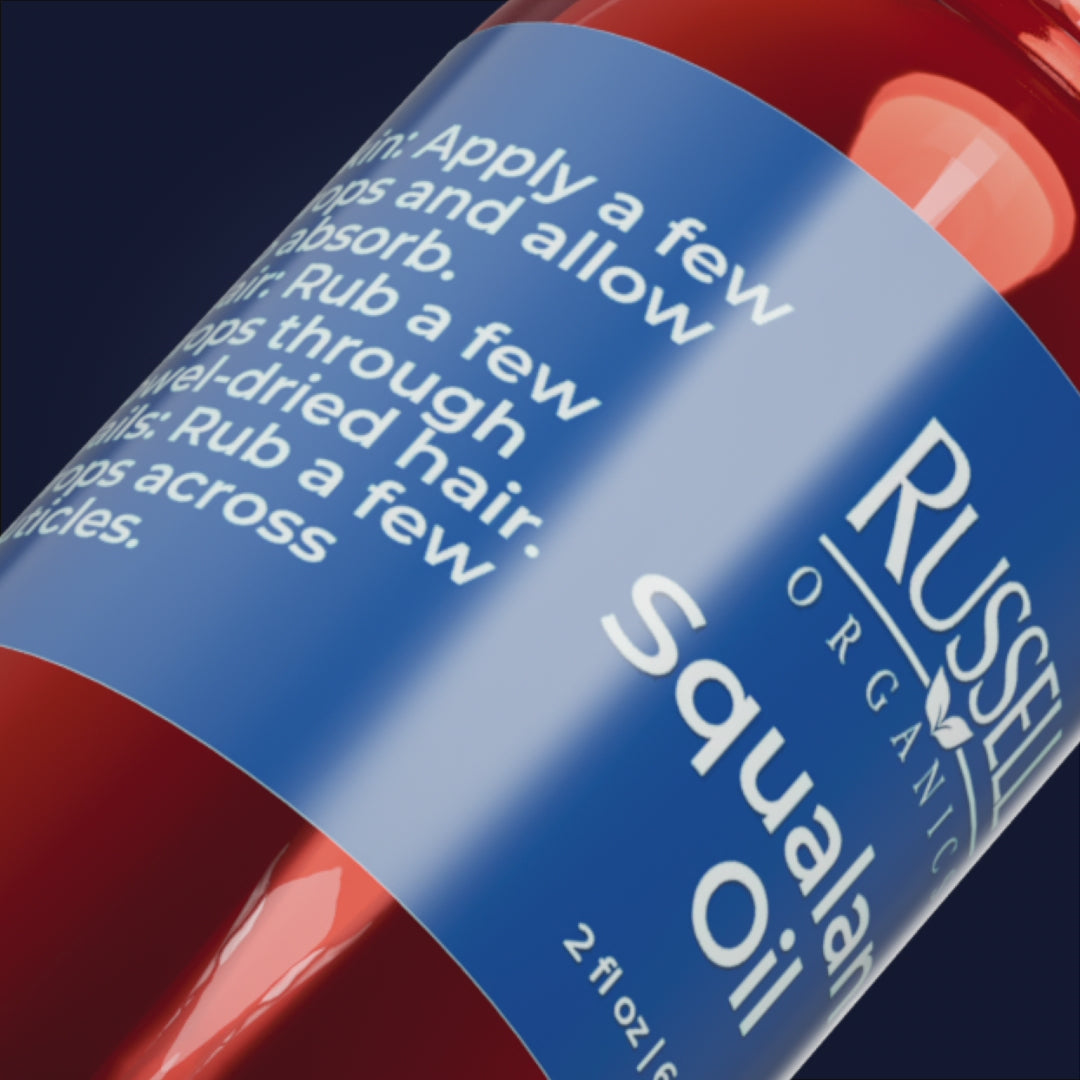 Squalane Oil - Clean, Pure, Russell Organics